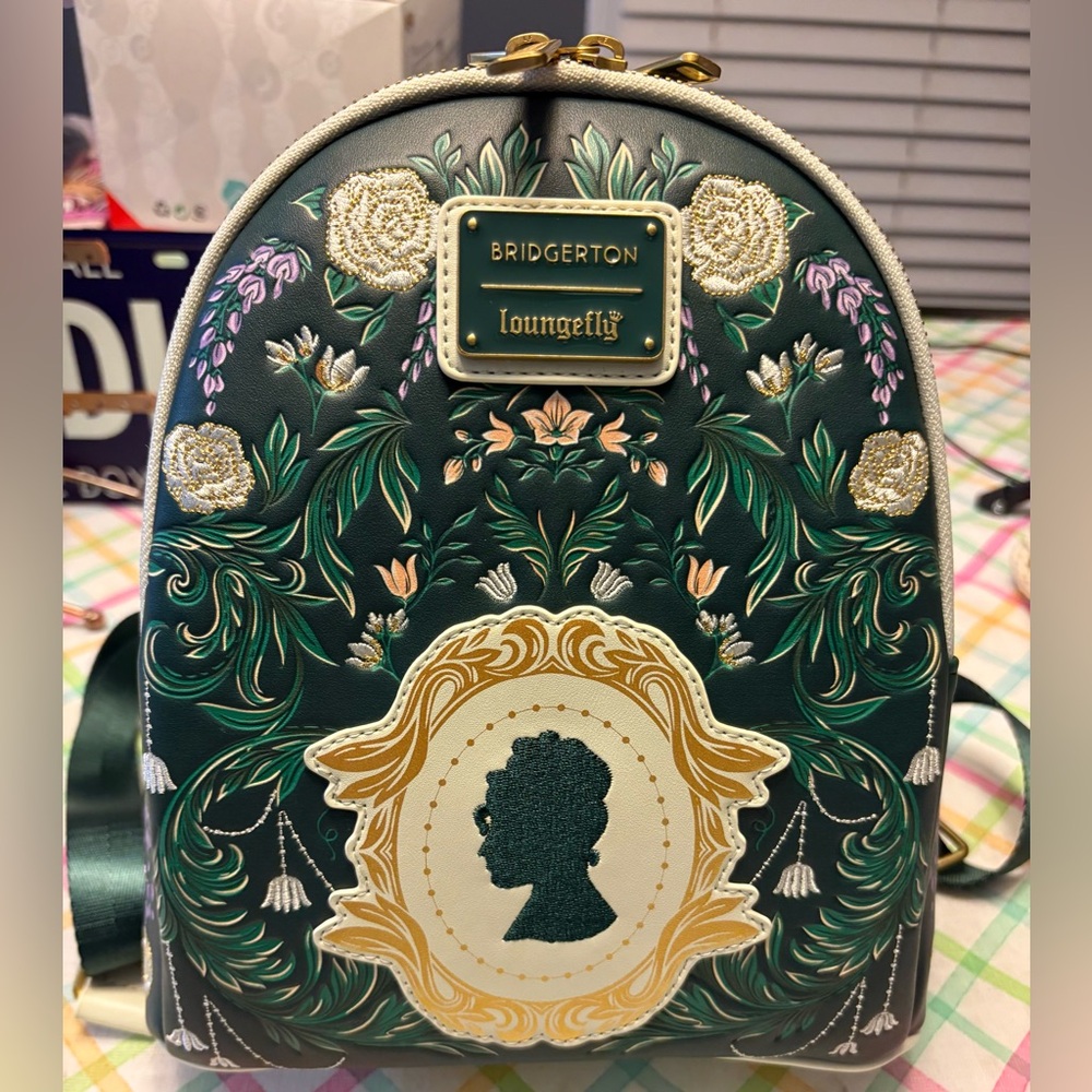 Loungefly Bridgerton Floral Green Backpack
